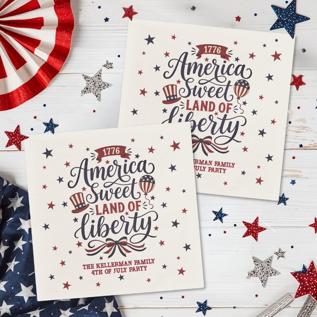Rustic 4th Of July Party Napkin (Rustic 4th Of July Party Napkins)
