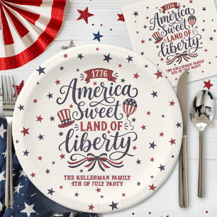Rustic 4th Of July Party Paper Plate