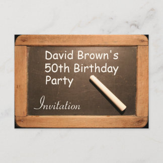 Rustic 50th Birthday Party Celebration Invitation