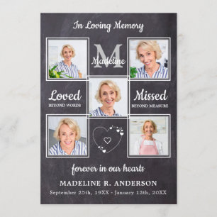 Rustic 5 Photos Memorial Order Of Service Funeral  Programme