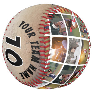 Rustic 6 Photo Collage Player Number Team Name Softball