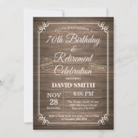 Rustic 70th Birthday and Retirement Party