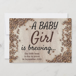 Rustic A Baby Girl Is Brewing Pregnancy Announcement