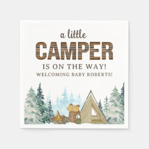 Rustic A Little Camper Baby Shower  Napkin