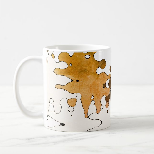 Rustic Abstract Art Coffee Mug (Left)
