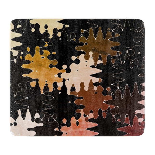 Rustic Abstract Art Cutting Board (Front)