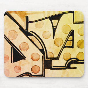 Rustic Abstract Art Mouse Mat