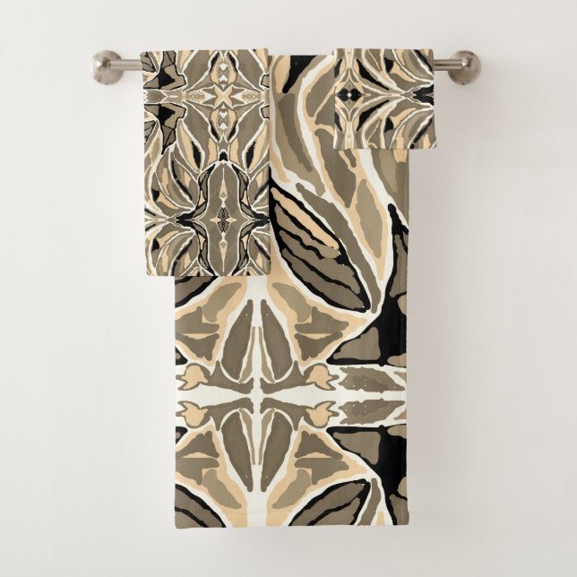 Rustic Abstract Bath Towel Set (Insitu)