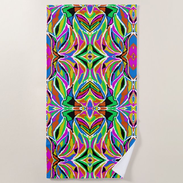 Rustic Abstract Beach Towel (Front)