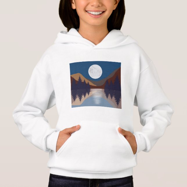 Rustic Abstract Landscape Forest Moon Reflection  (Front)