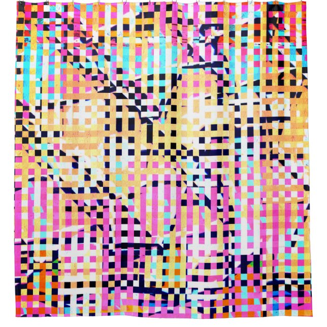 Rustic Abstract Pattern Shower Curtain (Front)