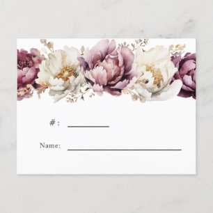 Rustic Abundance Floral Bridal Shower Game Card