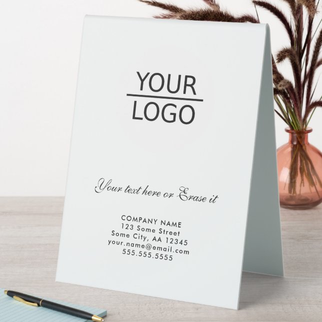 Rustic Add Logo Custom Text Company Promotion (In SItu (Table))