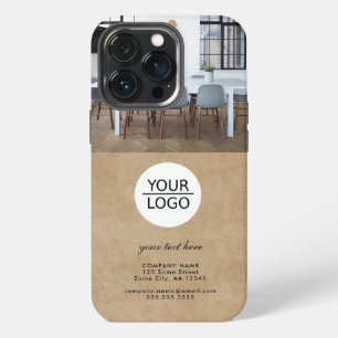 Rustic Add your Logo Custom Text Company Photo iPhone 13 Pro Case