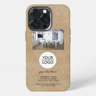 Rustic Add your Logo Custom Text Company Photo iPhone 13 Pro Case