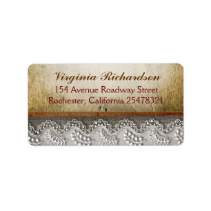 rustic address labels