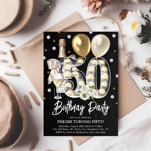 Rustic Adult 50th Birthday Party Invitation (Creator Uploaded)