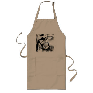 Rustic Adult Men's Western Cowboy Grill master Long Apron