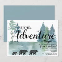 Rustic Adventure Bears Boy Camping Birthday