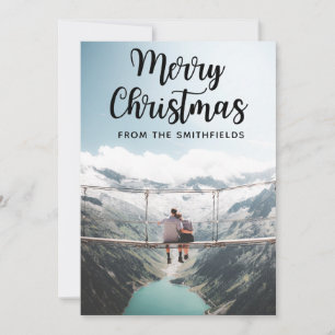 Rustic Adventure Happy Holidays Christmas Holiday Card