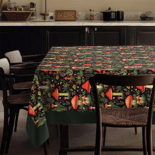 Rustic Aesthetic Tablecloth Mushrooms & Ferns