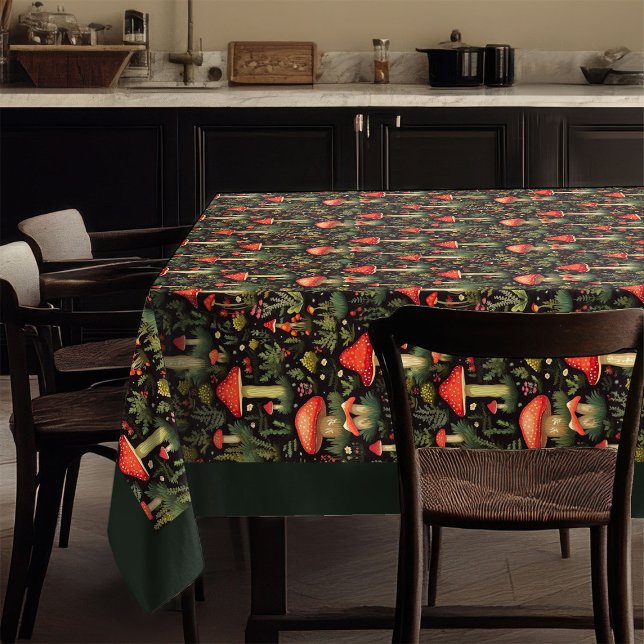 Rustic Aesthetic Tablecloth Mushrooms & Ferns (Rustic Aesthetic Tablecloth Mushrooms & Ferns)