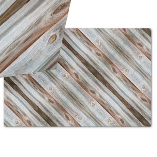 Rustic Aged Wood Brown and Grey Tissue Paper (Creator Uploaded)