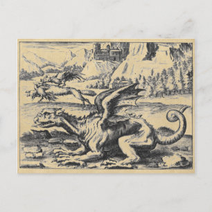 Rustic Alchemy Dragon Postcard