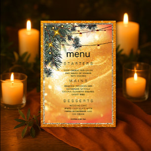 Rustic Amber Dinner Invitation