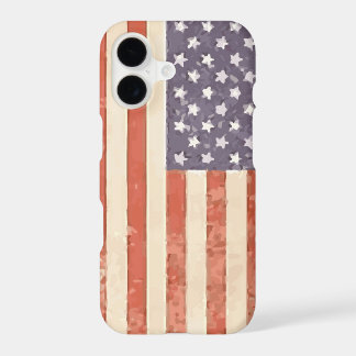 Rustic American Flag iPhone Case