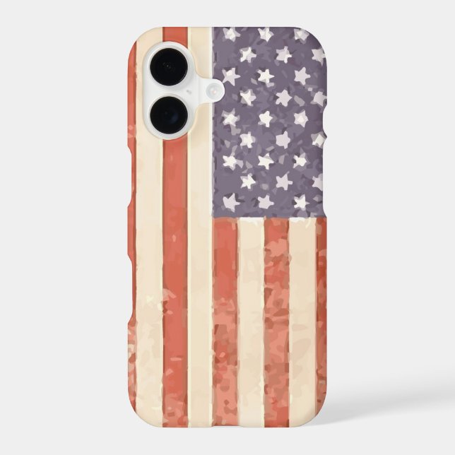 Rustic American Flag iPhone Case (Back)