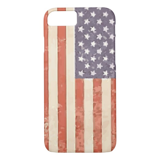 Rustic American Flag iPhone Case (Back)