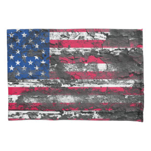 Rustic American Flag Pillowcase