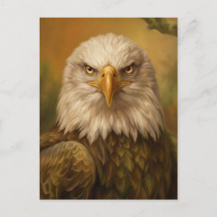 Rustic Americana Bald Eagle Postcard