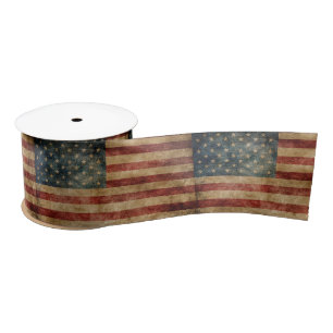 rustic americana,usa flag,grunge,vintage,tradition satin ribbon