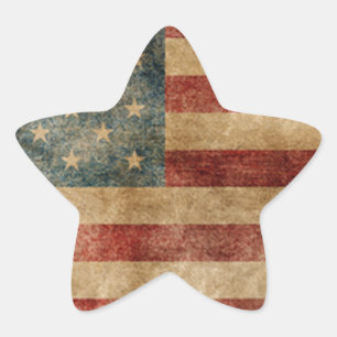rustic americana,usa flag,grunge,vintage,tradition star sticker