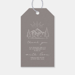 Rustic Amethyst Mountain Wedding Thank You Gift Tags
