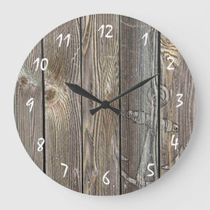 Rustic Anchor and Beautiful authentic looking wood Large Clock