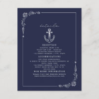 Rustic Anchor Dark Blue Beach Wedding Details