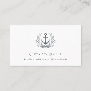 Rustic anchor logo business card