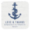 Rustic Anchor Wedding Favour Stickers / Navy