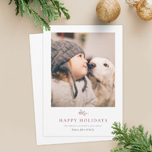 Rustic and Minimalist Christmas Holiday Card