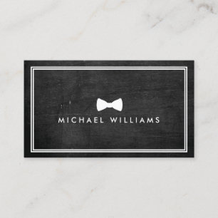 Rustic and Refined Men's Classic Bow Tie Logo Business Card