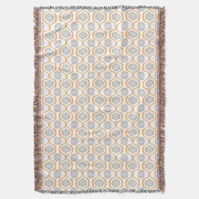 Rustic Angles: Farmhouse Geometric Shades Throw Blanket (Front Vertical)