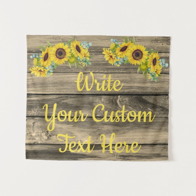 Rustic Anniversary Party Photo Booth Backdrop Prop Tapestry (Front (Horizontal))