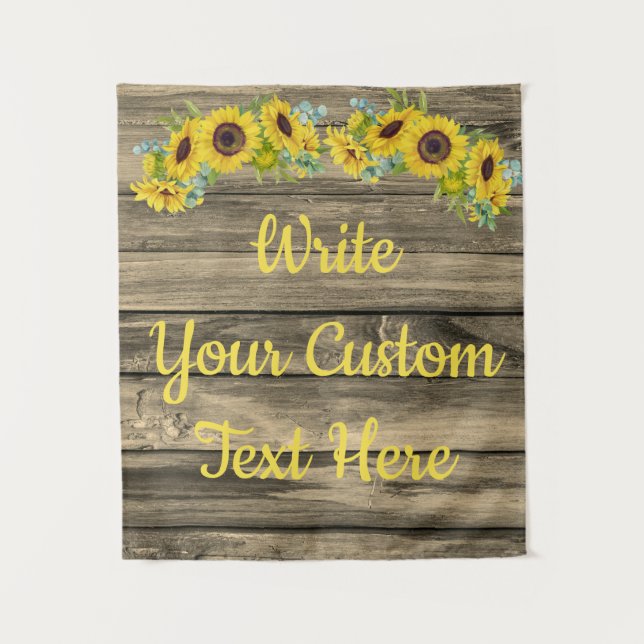 Rustic Anniversary Party Photo Booth Backdrop Prop Tapestry (Front)