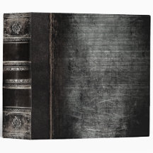 Rustic Antique Ancient Tome Faux Black Leather