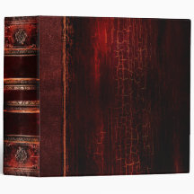 Rustic Antique Ancient Tome Faux Red Leather
