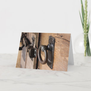 Rustic Antique Door Pull and Latch Card