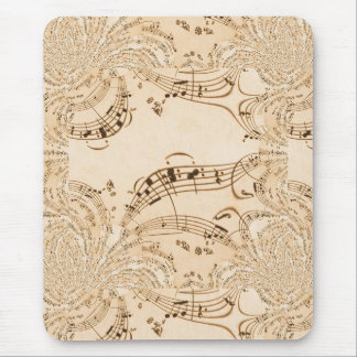 Rustic Antique Musical Notes Mouse Mat